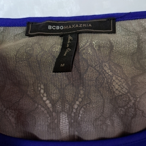 BCBGMAXAZRIA Blue Royal lace Top - Picture 7 of 11